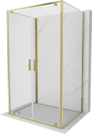 Mexen Exo-BR Duo 3S cabină de duș 3-perete oscilantă 70 x 100 cm, transparentă, auriu - 8182-070-100-50-00-3S