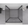 Mexen Exo-BR Duo 3S cabina de duș batantă cu 3 pereți 70 x 70 cm, transparentă, neagră - 8182-070-070-70-00-3S