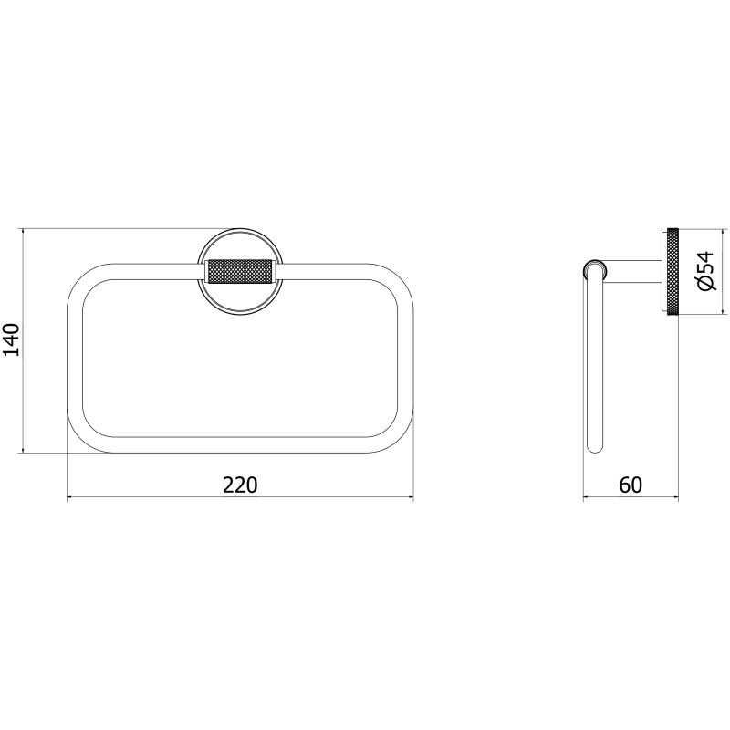 Mexen Gravo suport pentru prosoape, aur roz - 70A93031-60