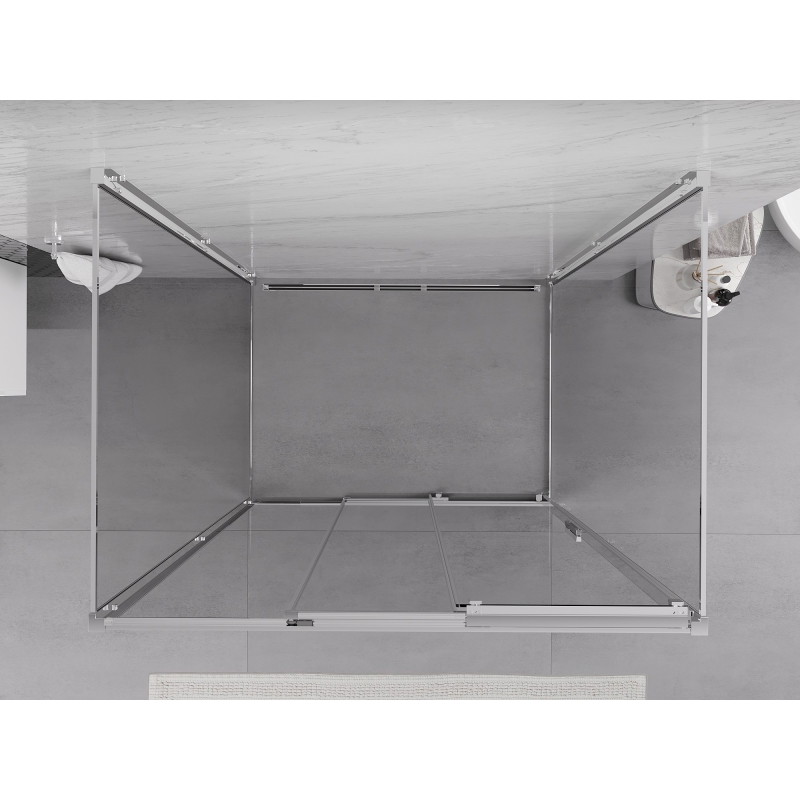 Mexen Exo-3S 3S cabina de duș culisantă cu 3 pereți 80 x 75 cm, transparentă, crom - 8153-080-075-01-00-3S