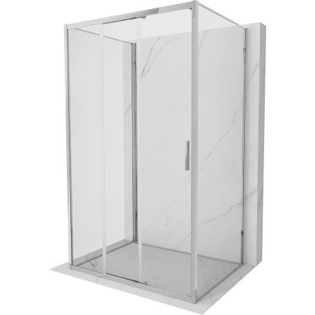 Mexen Exo-3S cabina de duș cu 3 pereți culisantă 85 x 75 cm, transparentă, crom - 8153-085-075-01-00-3S