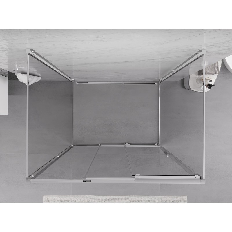 Mexen Exo-3S cabina de duș cu 3 pereți, glisantă, 95 x 85 cm, transparent, crom - 8153-095-085-01-00-3S