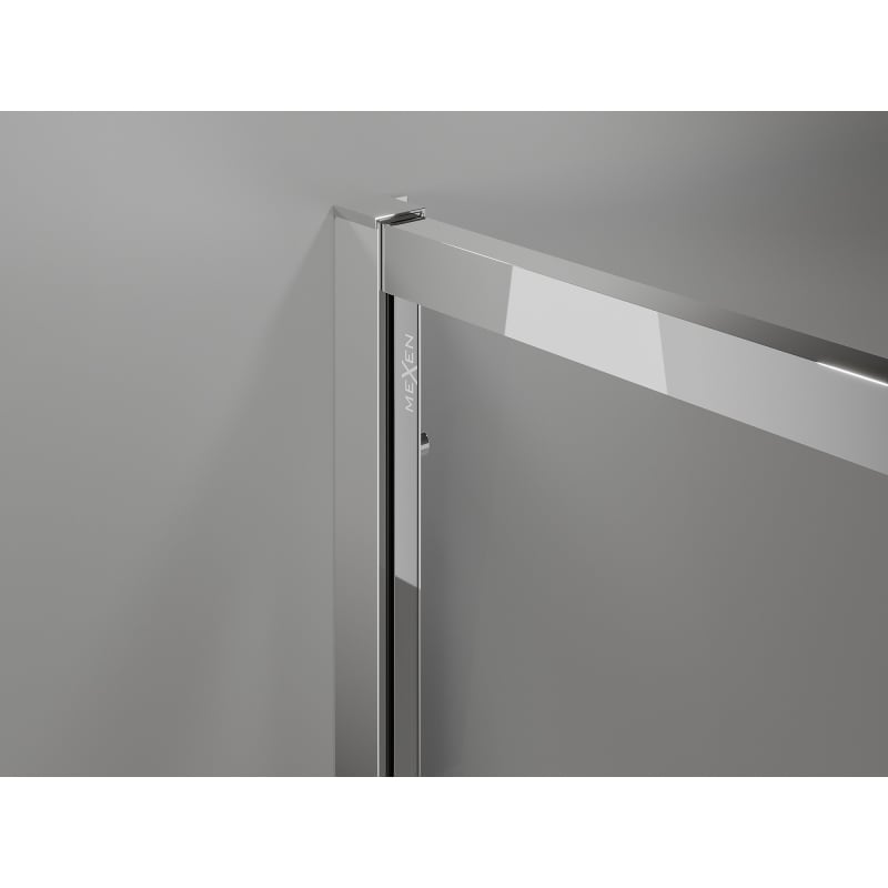 Mexen Exo-3S 3S 3-falú zuhanykabin, állítható, 90 x 95 cm, átlátszó, króm - 8153-090-095-01-00-3S