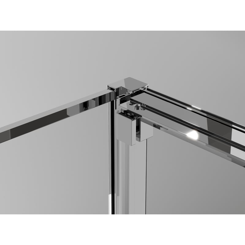 Mexen Exo-3S 3S 3-falú zuhanykabin, állítható, 90 x 95 cm, átlátszó, króm - 8153-090-095-01-00-3S