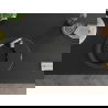 Mexen Kevin1-medencés gránit mosogató edényszárítóval 586 x 458 mm, Fekete/Fém ezüst, szifon Króm - 6517581005-73