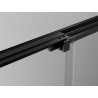 Mexen Exo-3S 3-falú zuhanykabin tolóajtóval 95 x 70 cm, átlátszó, fekete - 8153-095-070-70-00-3S
