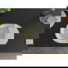 Mexen Kevin chiuvetă din granit cu 1 compartiment cu picurător 586 x 458 mm, Albă, sifon Auriu - 6517581005-20-G