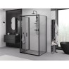 Mexen Exo-3S 3S cabina de duș cu 3 pereți, glisantă 80 x 95 cm, transparentă, neagră - 8153-080-095-70-00-3S