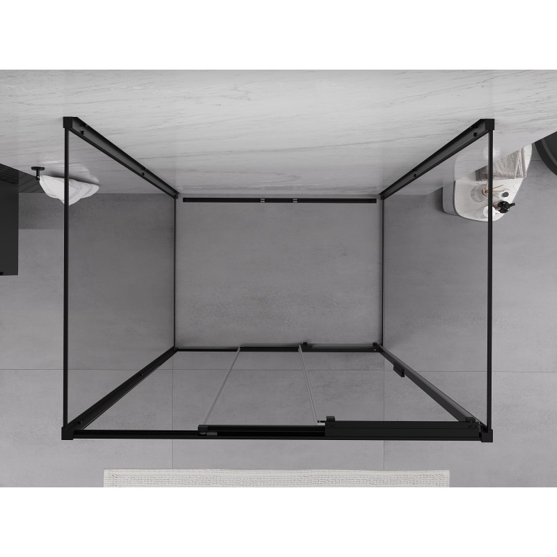 Mexen Exo-3S 3S cabină de duș 3-panouri culisante 85 x 100 cm, transparent, negru - 8153-085-100-70-00-3S