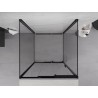 Mexen Exo-3S cabina de duș cu 3 pereți, culisantă 100 x 100 cm, transparentă, neagră - 8153-100-100-70-00-3S