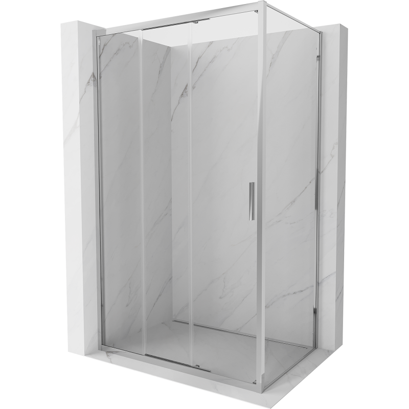 Mexen Exo cabina de duș glisantă 100 x 70 cm, transparentă, crom - 8153-100-070-01-00