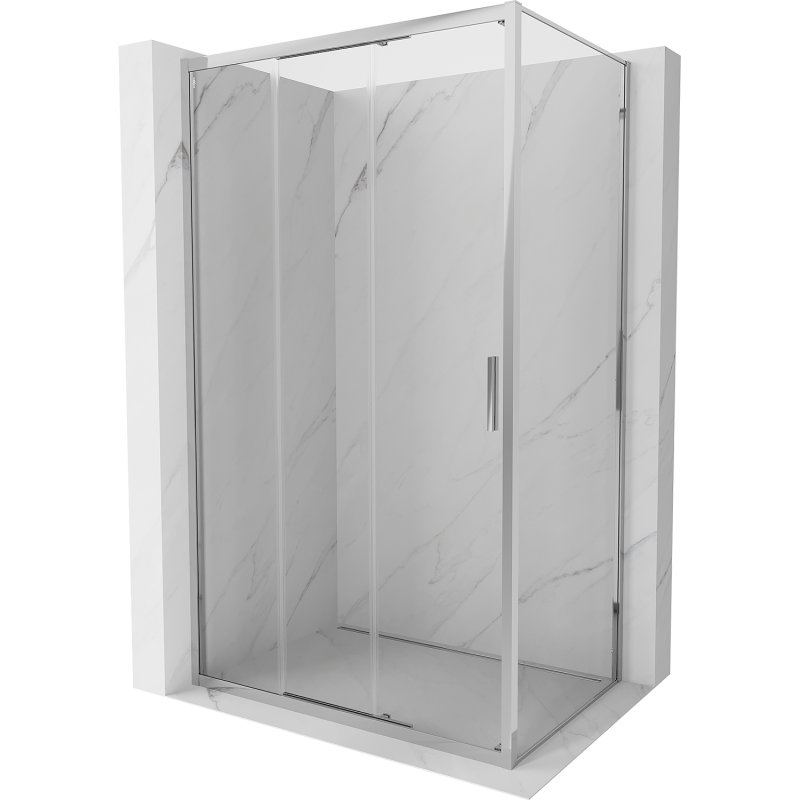 Mexen Exo cabina de duș glisantă 80 x 90 cm, transparentă, crom - 8153-080-090-01-00