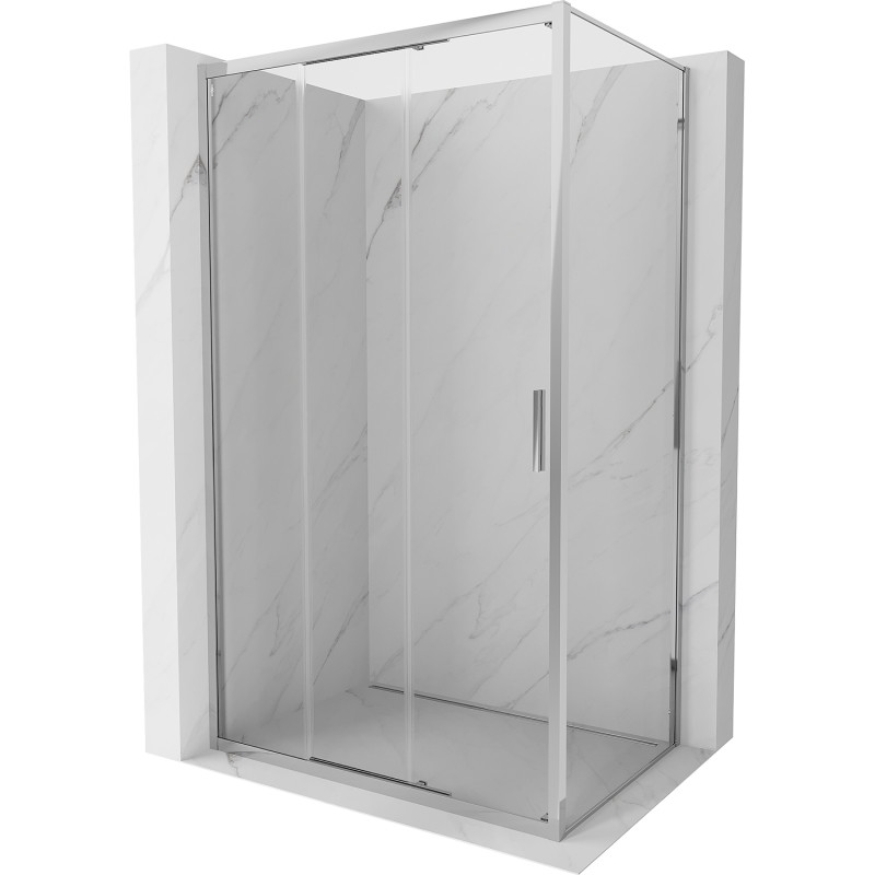 Mexen Exo-3S cabina de duș glisantă 100 x 90 cm, transparentă, crom - 8153-100-090-01-00