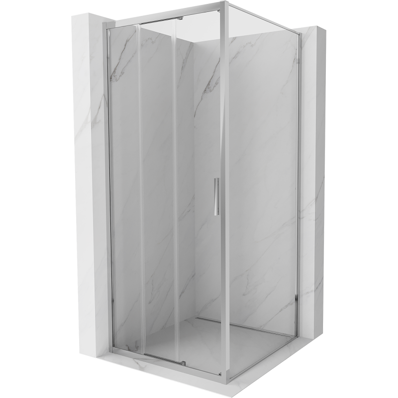 Mexen Exo cabina de duș glisantă 95 x 95 cm, transparent, crom - 8153-095-095-01-00