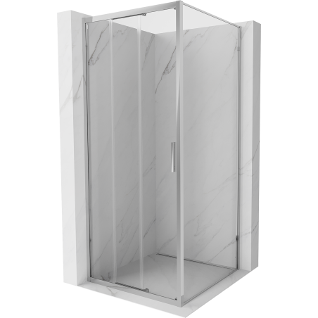 Mexen Exo cabina de duș glisantă 100 x 100 cm, transparentă, crom - 8153-100-100-01-00