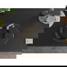 Mexen Kevin chiuvetă granitică cu 1 compartiment cu scurgător 586 x 458 mm, negru/auriu metalic, sifon auriu - 6517581005-75-G