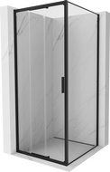 Mexen Exo cabină de duș culisantă 85 x 85 cm, transparentă, neagră - 8153-085-085-70-00