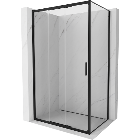 Mexen Exo cabina de duș glisantă 90 x 95 cm, transparentă, neagră - 8153-090-095-70-00