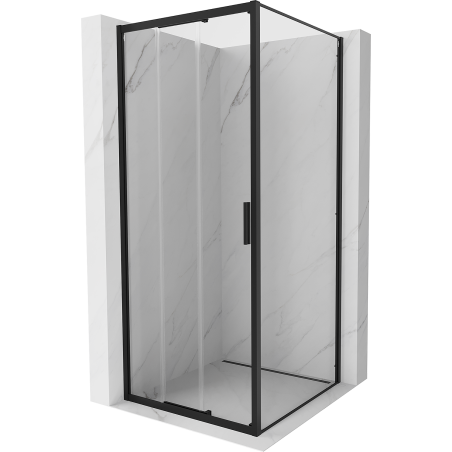 Mexen Exo cabina de duș glisantă 95 x 95 cm, transparentă, neagră - 8153-095-095-70-00