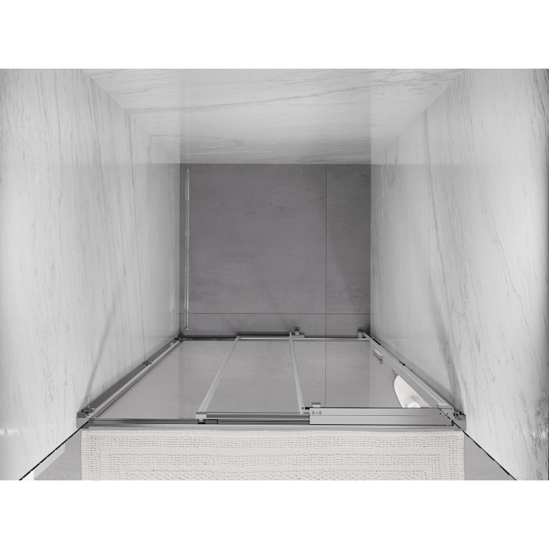 Mexen Exo-3S uși de duș glisante 95 cm, transparente, crom - 8153-095-000-01-00