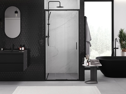 Mexen Exo-3S uși de duș glisante 85 cm, transparent, negre - 8153-085-000-70-00