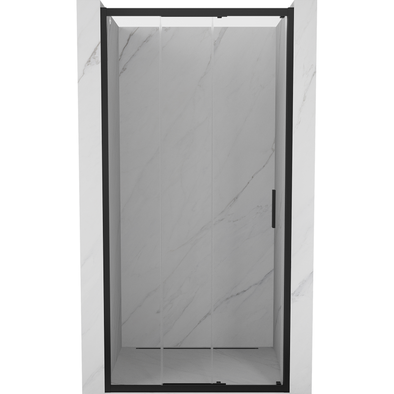 Mexen Exo-3S uși de duș glisante 95 cm, transparente, negre - 8153-095-000-70-00