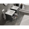 Mexen Orio dulap de baie 50 cm cu lavoar Otis, 2 sertare, grafit mat/alb mat - 91A10-05047-2-BFF66-W18M01