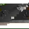Mexen Kevin1-medencés gránit mosogató edényszárítóval 586 x 458 mm, Fekete/Fém ezüst, szifon Fekete - 6517581005-73-B