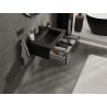 Mexen Orio dulap baie 70 cm cu chiuvetă Otis, 1 sertar, negru lucios/negru mat - 91A10-07023-1-BF70-W18M71
