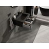 Mexen Orio dulap de baie de 70 cm cu lavoar Otis, 1 sertar, negru lucios/negru mat - 91A10-07023-1-BF70-W18M71