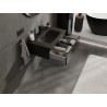 Mexen Orio dulap baie 70 cm cu lavoar Vela, 1 sertar, negru lucios/negru mat - 91A10-07023-1-BF70-W23M71