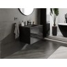 Mexen Orio dulap de baie 70 cm cu chiuvetă Vela, 2 sertare, negru lucios/negru mat - 91A10-07047-2-BFF70-W23M71