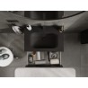 Mexen Orio dulap de baie 70 cm cu chiuvetă Vela, 2 sertare, negru lucios/negru mat - 91A10-07047-2-BFF70-W23M71