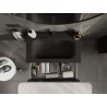 Mexen Orio dulap de baie 80 cm cu lavoar Vela, 2 sertare, negru lucios/negru mat - 91A10-08047-2-BFF70-W23M71