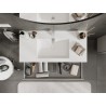 Mexen Orio dulap de baie 100 cm cu lavoar Otis, 2 sertare, gri mat/alb mat - 91A10-10047-2-BFF62-W18M01