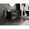 Mexen Orio dulap baie 100 cm cu lavoar Vela, 2 sertare, negru lucios/negru mat - 91A10-10047-2-BFF70-W23M71