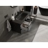 Mexen Orio dulap baie 100 cm cu lavoar Vela, 2 sertare, negru lucios/negru mat - 91A10-10047-2-BFF70-W23M71