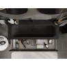 Mexen Orio dulap de baie 120 cm cu chiuvetă Vela, 1 sertar, negru lucios/negru mat - 91A10-12023-1-BF70-W23M71