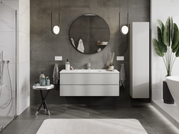 Mexen Orio dulap baie 120 cm cu chiuvetă Otis, 2 sertare, gri mat/alb mat - 91A10-12047-2-BFF62-W18M01