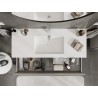 Mexen Orio fürdőszobai szekrény 120 cm mosdóval Otis, 2 fiók, szürke matt/fehér matt - 91A10-12047-2-BFF62-W18M01
