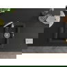 Mexen Carlos chiuvetă de granit cu 1,5 compartiment 582 x 475 mm, Neagră/Auriu metalic, sifon Crom - 6518581500-75