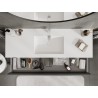Mexen Orio dulap baie 140 cm cu lavoar Otis, 2 sertare, grafit mat/alb mat - 91A10-14047-2-BFF66-W18M01