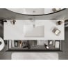 Mexen Orio fürdőszobai szekrény 140 cm mosdóval Otis, 2 fiók, grafit matt/fehér matt - 91A10-14047-2-BFF66-W18M01