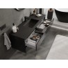 Mexen Orio dulap de baie 140 cm cu chiuvetă Otis, 2 sertare, negru lucios/negru mat - 91A10-14047-2-BFF70-W18M71