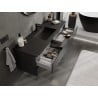 Mexen Orio dulap de baie 140 cm cu chiuvetă Otis, 2 sertare, negru mat - 91A10-14047-2-BFF71-W18M71