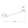 Mexen Estela cuier pentru prosop, aur roz - 7011524-60