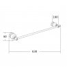 Mexen Estela suport pentru prosop, aur roz - 7011524-60