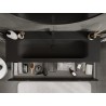 Mexen Orio 140 cm-es fürdőszobaszekrény mosdóval, Vela, 2 fiók, fekete fényes/fekete matt - 91A10-14047-2-BFF70-W23M71