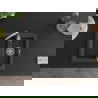 Mexen Carlos chiuvetă de granit cu 1,5 compartiment 582 x 475 mm, Neagră picățele, sifon Crom - 6518581500-76