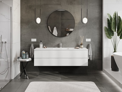 Mexen Orio dulap baie 160 cm cu lavoar Otis, 2 sertare, alb mat - 91A10-16047-2-BFF01-W18M01